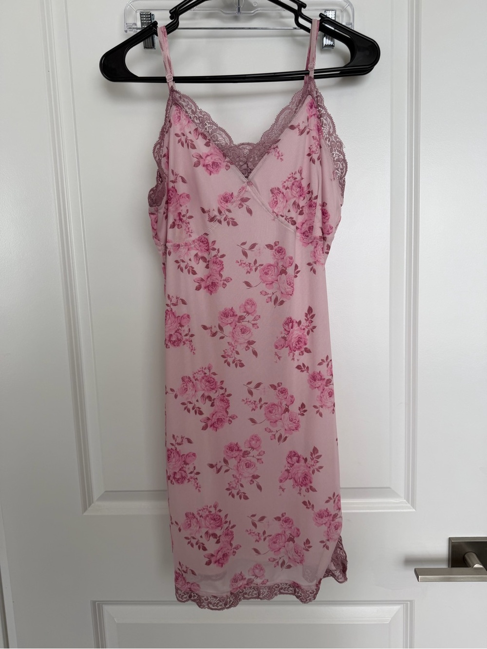 wild fable Pink Floral Lace-Trim Slip Dress